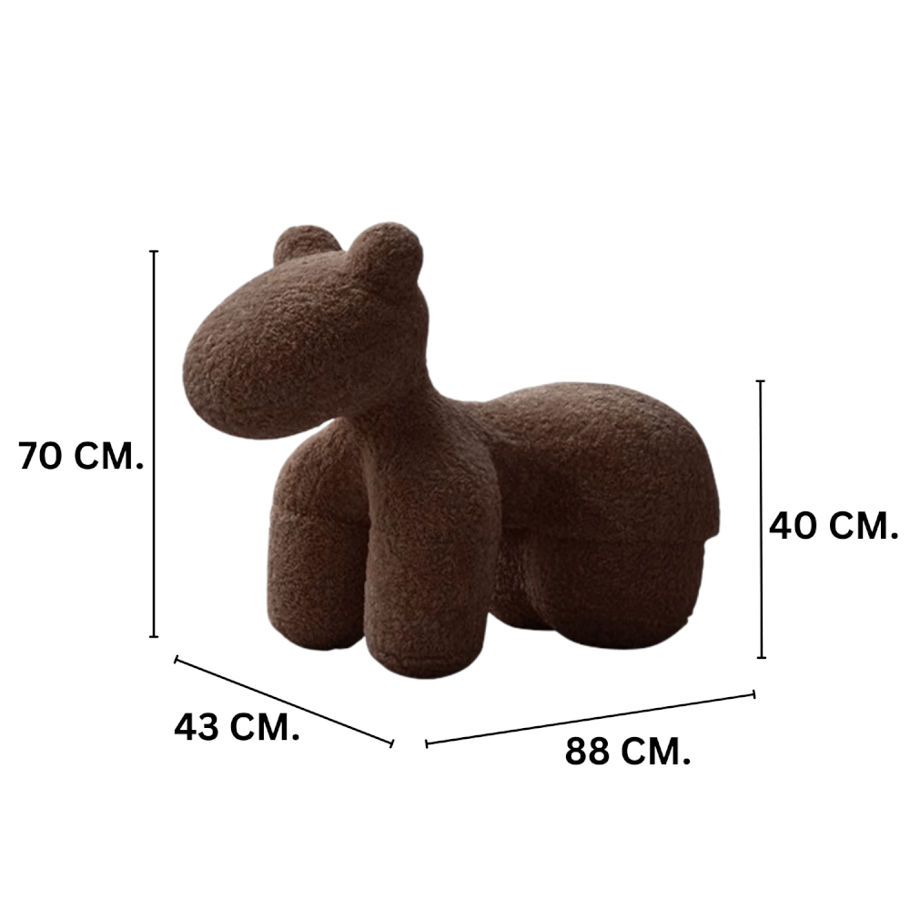 สตูล MY DOLLS HOUSE PONY FURRY 70 ซม. สีน้ำตาลเข้ม_1